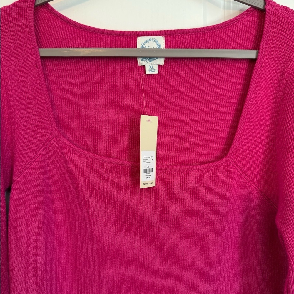 Blue Rain Fuchsia Long Sleeve Sweater Dress - Picture 6 of 7